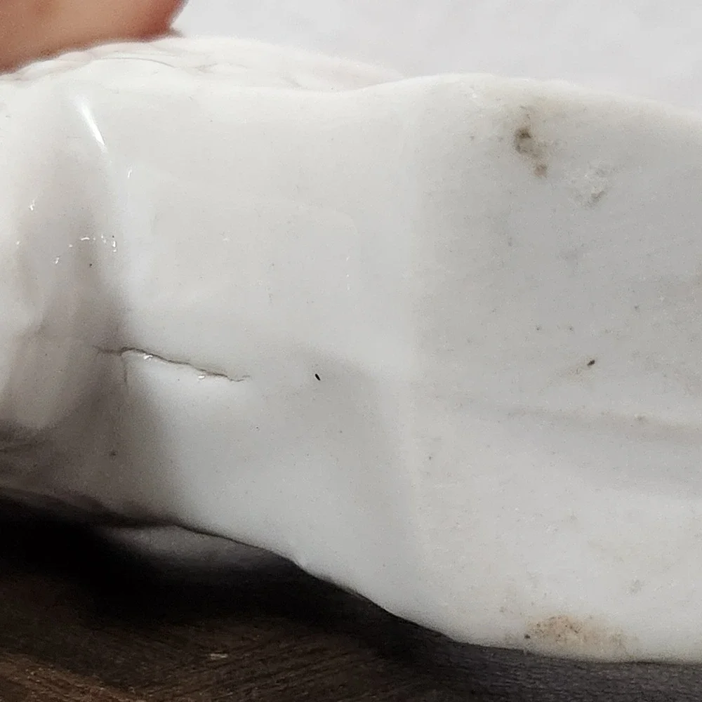 Vintage Collectible Porcelain white‎ floral shoe Mini